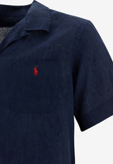Polo Ralph Lauren Buttoned Logo Shirt Blue 710966421001NEWPORT NAVY_a34de221-b77a-496f-abb7-fa6c93a8cef6