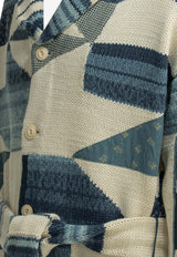 Polo Ralph Lauren Woven Knit Belted Cardigan Multicolor 710A12800001CREAM BLUE COMBO_3ae6e207-b71a-4466-9a7c-fc6ad640238f