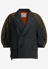 Sacai Double-Breasted Paneled Blazer Gray 26-08284342_817b35f4-2eb3-464a-8862-6cf1ac0c3cc8