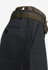 Sacai Belted Tailored Mini Shorts Gray 26-08291342_1abd41a1-a303-481e-b030-0394ee08b31c