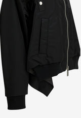 Sacai Asymmetric Zip-Up Bomber Jacket Black 26-08304001_0496ad5c-ef5a-4b61-b2e8-fd9554066d2e