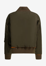 Sacai Asymmetric Zip-Up Bomber Jacket Green 26-08304531_d085d71d-0bc6-40ae-9358-7c50bde39783