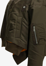 Sacai Asymmetric Zip-Up Bomber Jacket Green 26-08304531_d085d71d-0bc6-40ae-9358-7c50bde39783