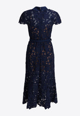 Self-Portrait Lace Flared Dress  RS26-171M-NNAVY_a35659ee-71db-434a-bd28-713266b9b4f6