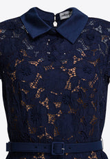 Self-Portrait Lace Flared Dress  RS26-171M-NNAVY_a35659ee-71db-434a-bd28-713266b9b4f6