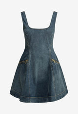 Self-Portrait Denim Flared Dress Blue SS26-813S-BLBLUE_c54583b1-67ee-46b5-a2d9-39c6a7d109c5