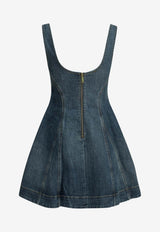 Self-Portrait Denim Flared Dress Blue SS26-813S-BLBLUE_c54583b1-67ee-46b5-a2d9-39c6a7d109c5