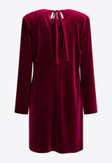 Semper Velvet Mini Dress Burgundy 45874385RUBINO_e694e45e-4f90-42c8-86a1-7c5eb83a6793