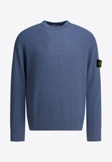 Stone Island Logo Patch Crewneck Sweater Blue 5100154S00D8V0024_00e69240-57a6-4cd2-9c3d-a27e9c52f31c