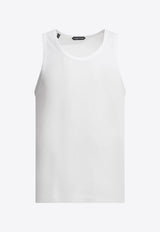 Tom Ford Logo Embroidered Tank Top White JCN014JMC110WAB_a54563a0-060a-4e7d-8390-d0400ac4a701