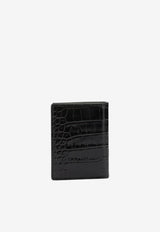 Tom Ford Holding Cardholder in Croc-Embossed Leather Dark Brown Y0279LCL439SEDB_facb885a-8dcd-41ab-94ba-1c3c87a14fc8