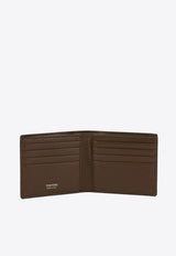 Tom Ford Crocodile Print Leather Wallet  Brown