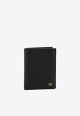 Tom Ford Small Grain Leather Folding Wallet Black