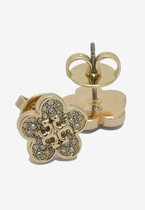 Tory Burch Forget Me not Crystal Paved Stud Earrings Gold 157352783_96520061-fa2c-4529-a5a9-e1233fdc3d3d