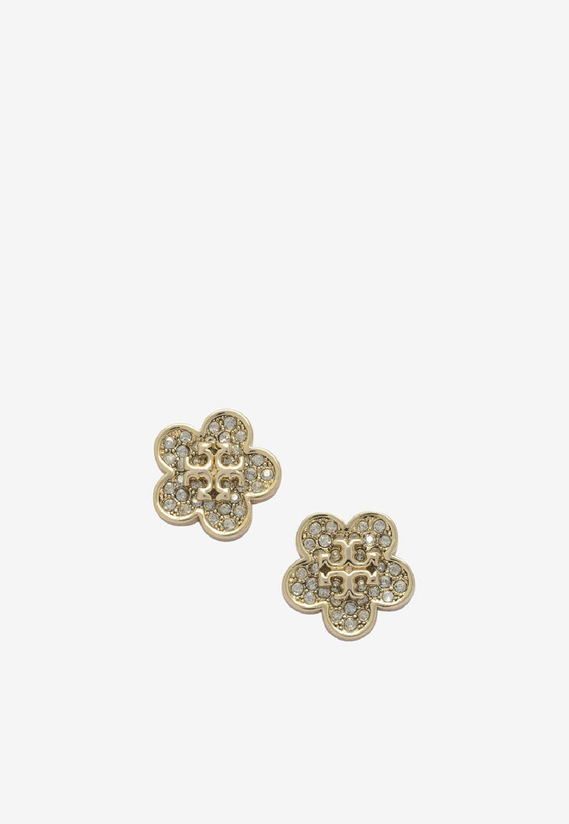 Tory Burch Forget Me not Crystal Paved Stud Earrings Gold 157352783_96520061-fa2c-4529-a5a9-e1233fdc3d3d