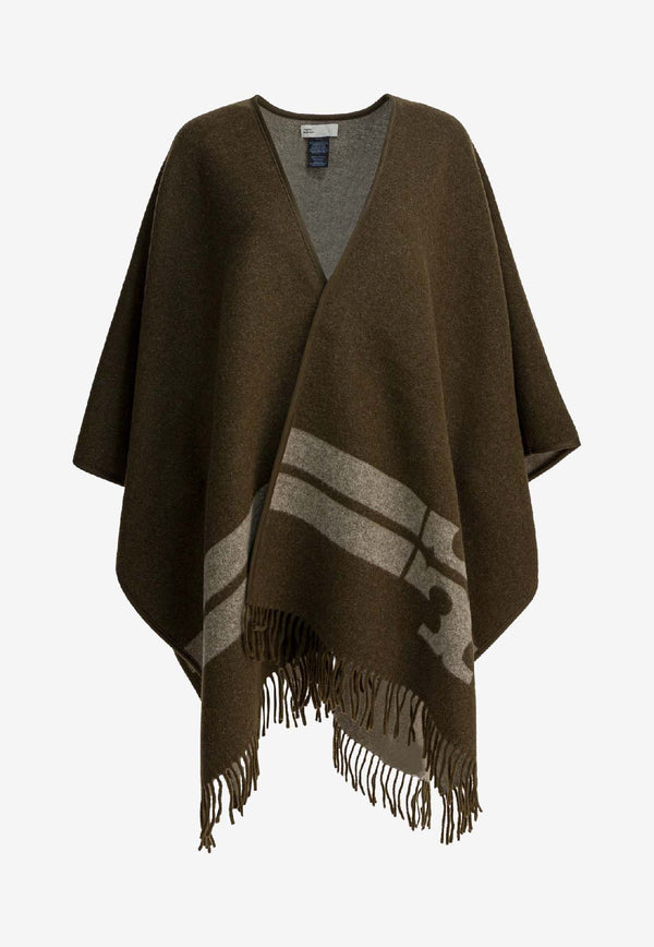 Tory Burch Wool Fringed Poncho Brown 171968207_831daaf7-a54a-4019-bdff-a89cfdabc660