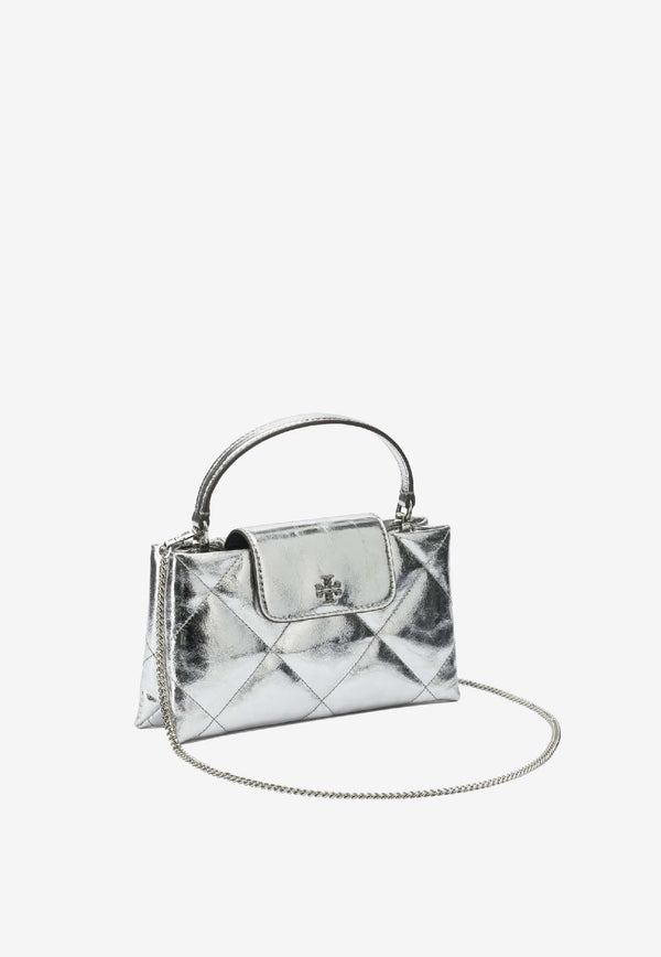 Tory Burch Kira Diamond Quilt Metallic Leather Handbag Silver 174998040_be42a638-da97-48b1-9f96-d75c97514f96