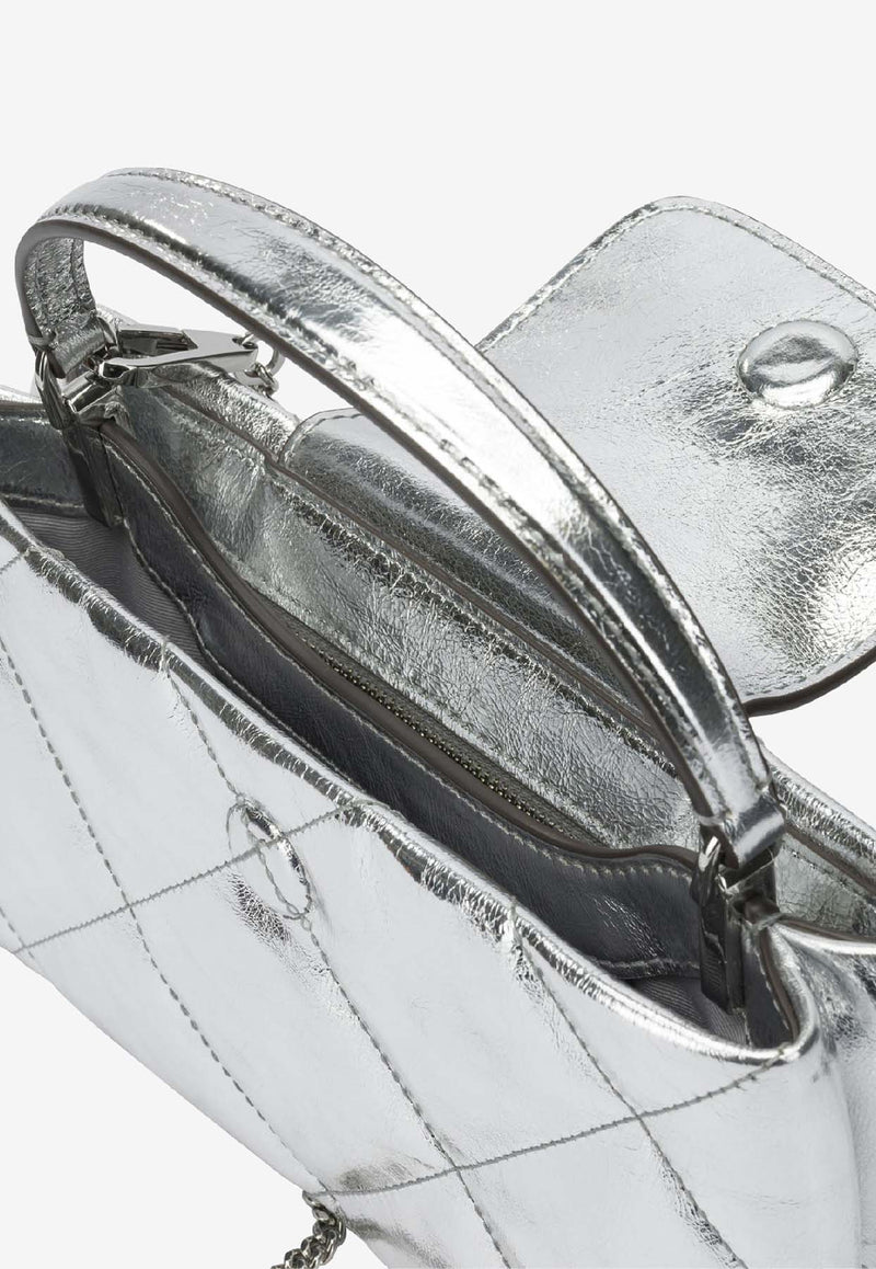 Tory Burch Kira Diamond Quilt Metallic Leather Handbag Silver 174998040_be42a638-da97-48b1-9f96-d75c97514f96