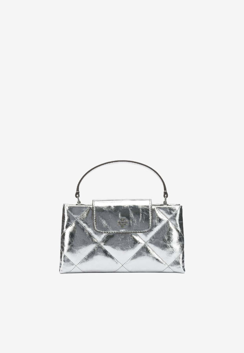 Tory Burch Kira Diamond Quilt Metallic Leather Handbag Silver 174998040_be42a638-da97-48b1-9f96-d75c97514f96