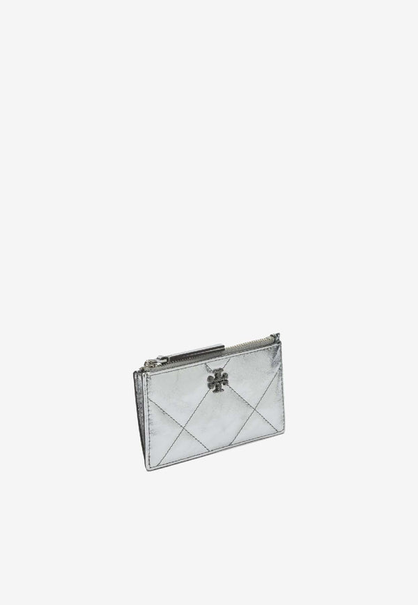 Tory Burch Kira Diamond Quilt Metallic Zip Cardholder Silver 175012040_2d4126dc-013f-41c0-8ead-69bfef8e6277