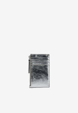 Tory Burch Kira Diamond Quilt Metallic Zip Cardholder Silver 175012040_2d4126dc-013f-41c0-8ead-69bfef8e6277