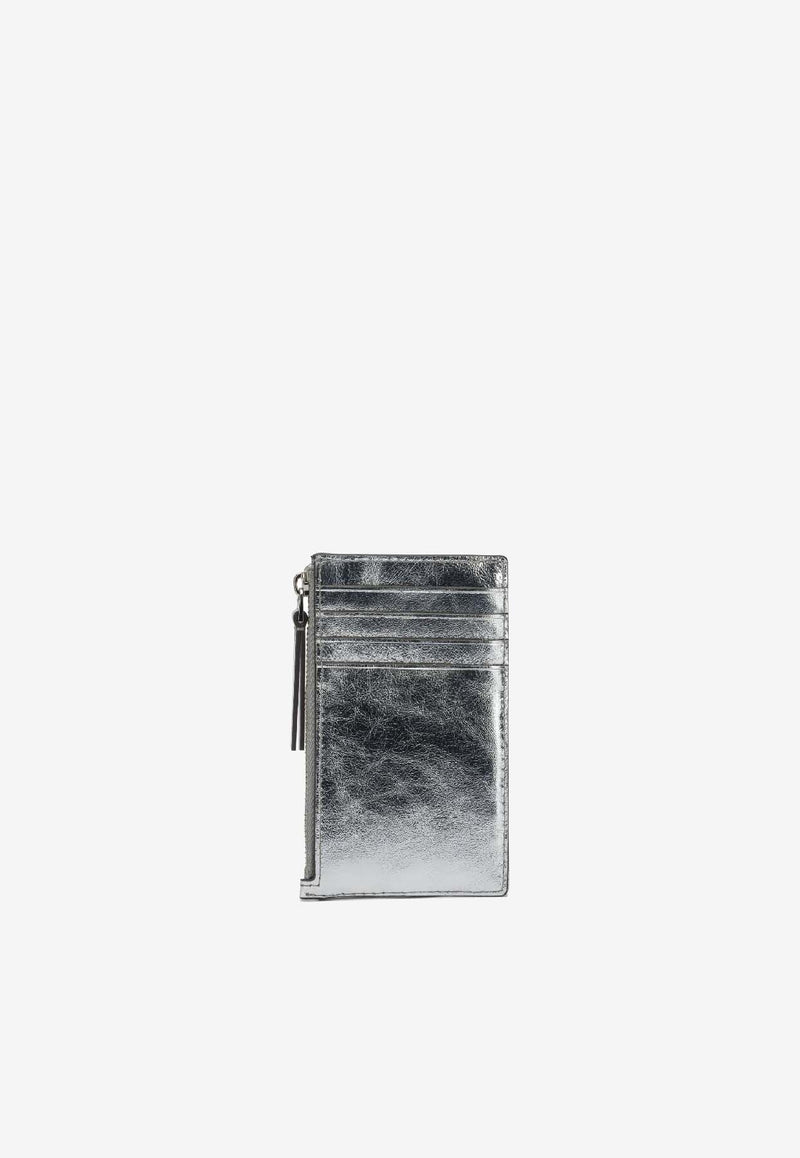 Tory Burch Kira Diamond Quilt Metallic Zip Cardholder Silver 175012040_2d4126dc-013f-41c0-8ead-69bfef8e6277