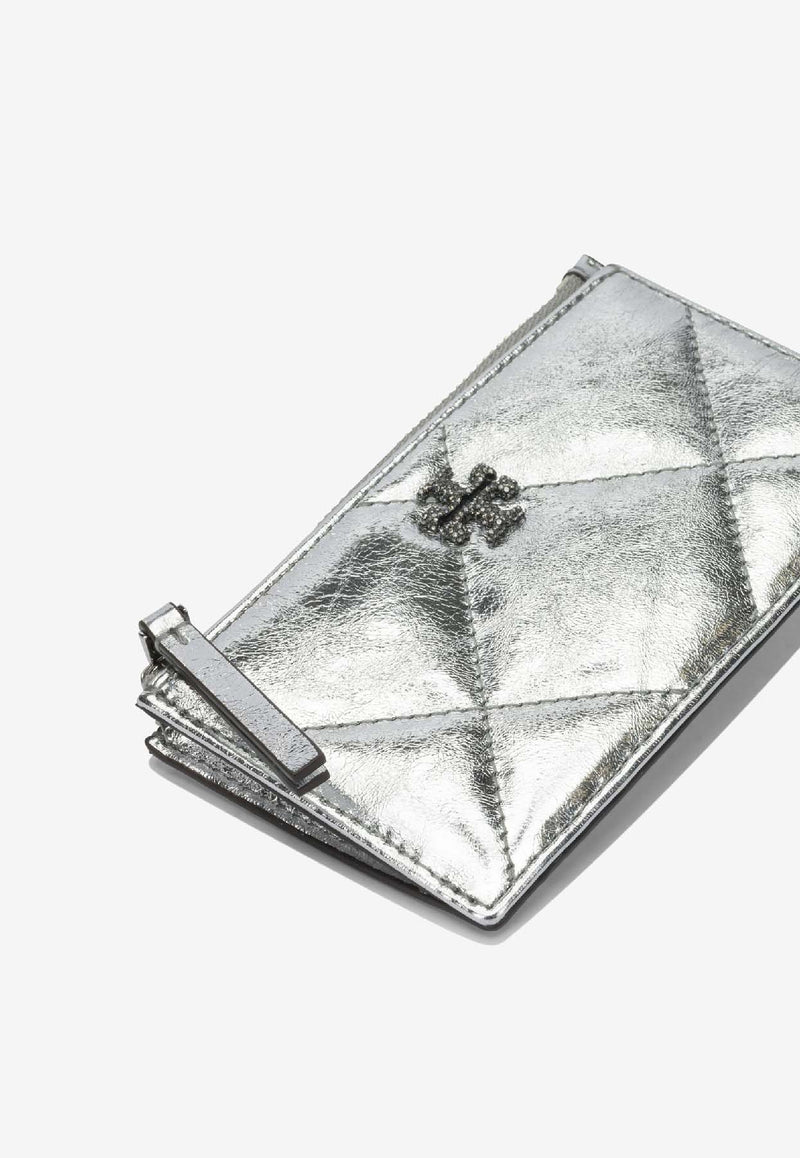 Tory Burch Kira Diamond Quilt Metallic Zip Cardholder Silver 175012040_2d4126dc-013f-41c0-8ead-69bfef8e6277