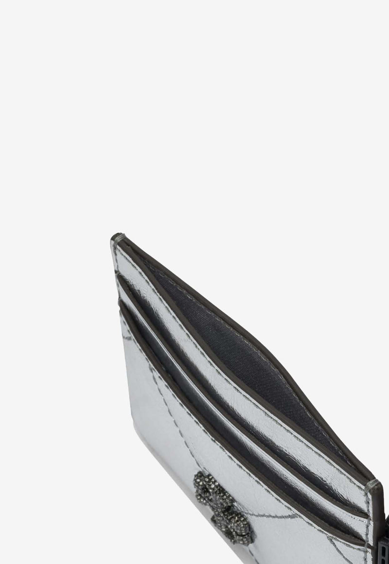 Tory Burch Leather Card Case Silver 175016040_e725254e-edb6-4542-858d-4cdbb0bdd4a7