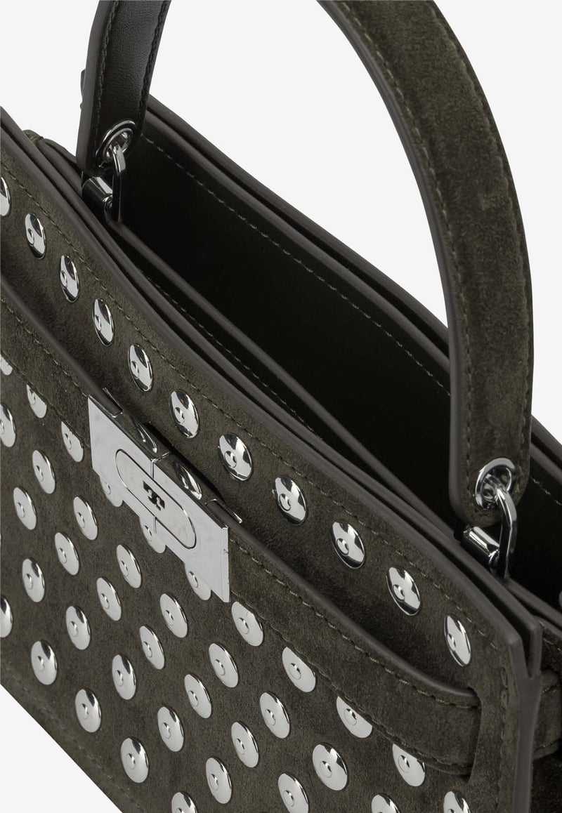 Tory Burch Mini Lee Radziwill Studded Suede Handbag Green 175017301_dd0ab4a0-4fe7-46f0-86ef-48ec37c3157f