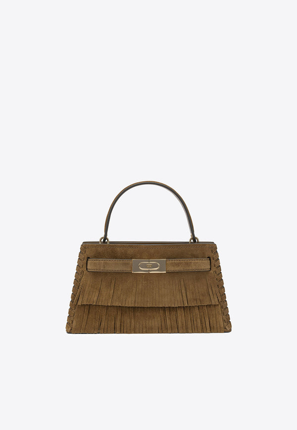 Tory Burch Lee Radziwill Fringed Suede Top Handle Bag Brown 175019200_d229e7c4-7322-4d2f-bf64-07f2b2735ffc