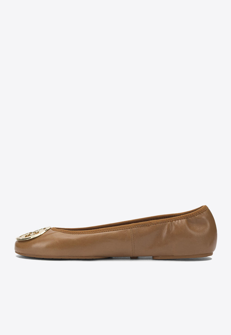 Tory Burch Reva Leather Ballet Flats Brown 175134240_f1022660-89bb-48de-a29d-c7695793bebf