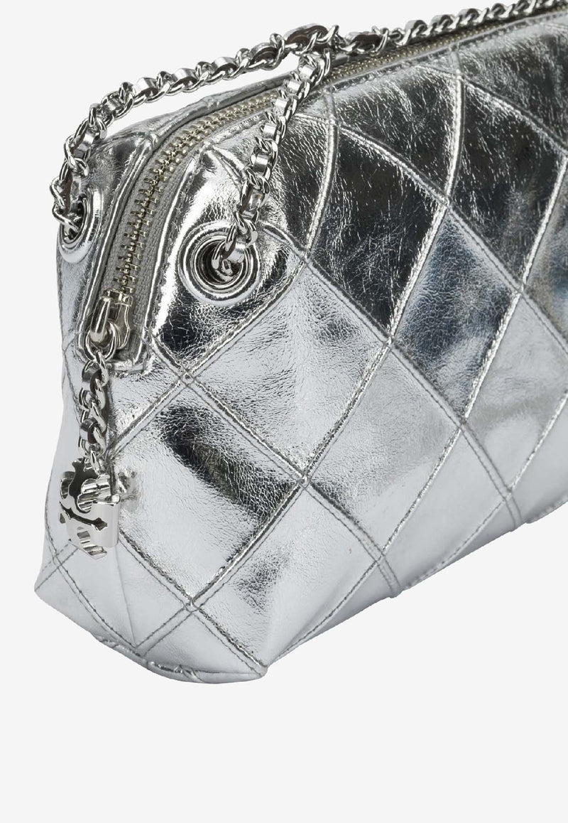 Tory Burch Fleming Soft Metallic Leather Crossbody Bag Silver 178233040_77411638-e54e-48b8-bec2-0e5c43a5a9d8