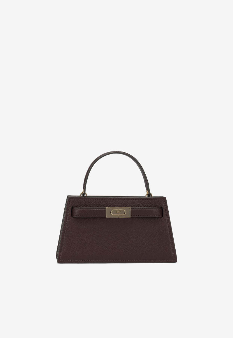 Tory Burch Mini lee Radziwill Pebbled Leather Handbag Bordeaux 178252500_e6491b60-285d-4af8-abd9-09d5720675c4