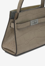 Tory Burch Petite Lee Radziwill Handbag in Croc-Embossed Leather Beige 178831250_a08376ce-7013-43d2-ac7e-4de14a6da585