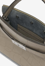 Tory Burch Petite Lee Radziwill Handbag in Croc-Embossed Leather Beige 178831250_a08376ce-7013-43d2-ac7e-4de14a6da585