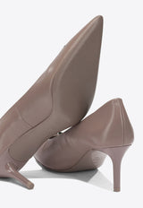 Tory Burch 90 Logo Plaque Leather Pumps Brown 181019500_e5e29272-358c-4ae7-8a77-a839b1d45ea4