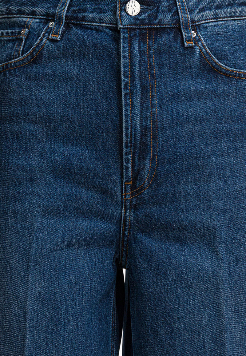 Toteme Logo Patch Straight-Leg Jeans   Blue 242-WRB2426-FB0045-067DK BLUE_2f41e86c-3a66-4bae-b58c-830e93b76d85