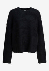 Toteme All-over Fur Crewneck Sweater 244-WRT873-YA0106-001BLACK_879bacf5-f012-437a-b011-b1db8bf5de9a