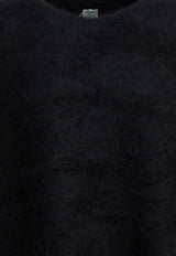 Toteme All-over Fur Crewneck Sweater 244-WRT873-YA0106-001BLACK_879bacf5-f012-437a-b011-b1db8bf5de9a