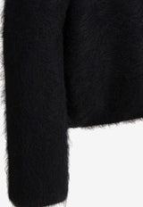 Toteme All-over Fur Crewneck Sweater 244-WRT873-YA0106-001BLACK_879bacf5-f012-437a-b011-b1db8bf5de9a