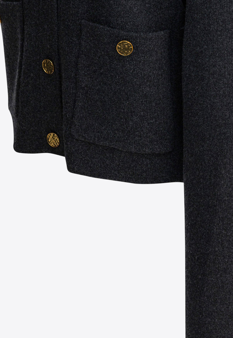Toteme Wool Buttoned Cardigan Gray 261-WRT4357-YA0279-315CHARCOAL_edcde7d7-d6cf-4320-b31b-a3f26aa0b5b3