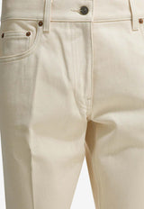 Valentino Metal V Flared Jeans Cream 8B3DD21V9Y5A03_84e56c9c-43e8-4e27-b76e-6b412cea80f0