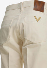 Valentino Metal V Flared Jeans Cream 8B3DD21V9Y5A03_84e56c9c-43e8-4e27-b76e-6b412cea80f0