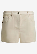 Valentino Metal V Mini Shorts Cream 8B3DD22W9Y5A03_5875cd84-3532-4480-9e25-56ebfab122b1