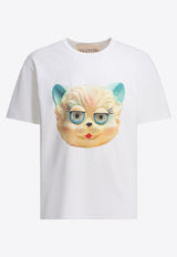 Valentino Le Chat De La Maison Printed T-shirt  White 8V3MG16PBD0A03_88a03daa-bc34-42b1-9dda-79fda7c3fa32