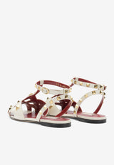 Valentino Studdy Leather Flat Sandals Ivory 8W2S0NN3JYW098_a38eca80-9862-4512-a120-845939ce541e