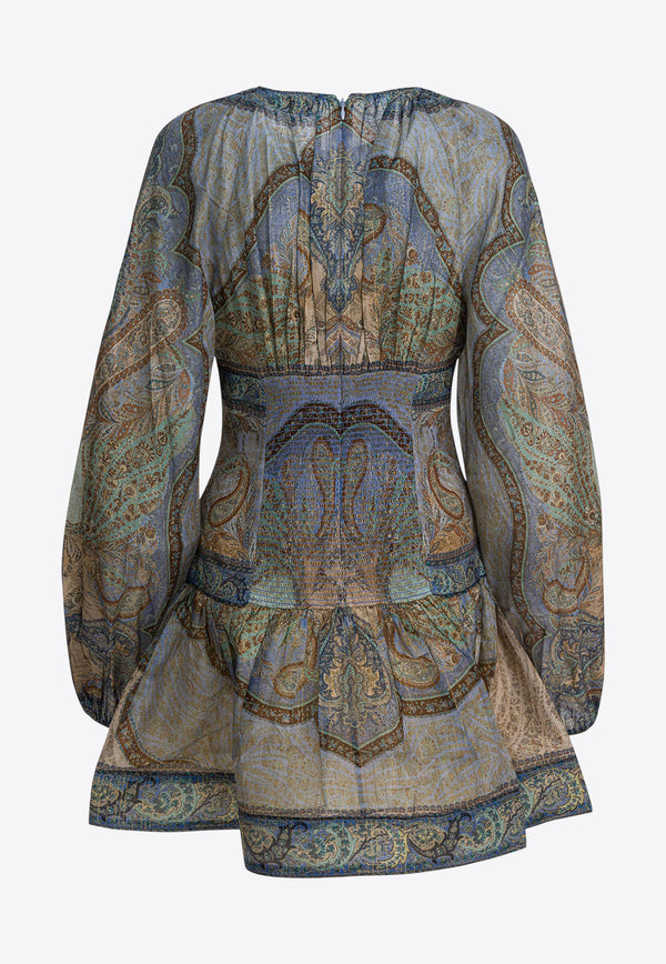 Zimmermann Wanderlust Printed Mini Dress  Multicolor 5515DRS262TPBL_9f6f3372-7a8f-4896-a80e-841475265ceb