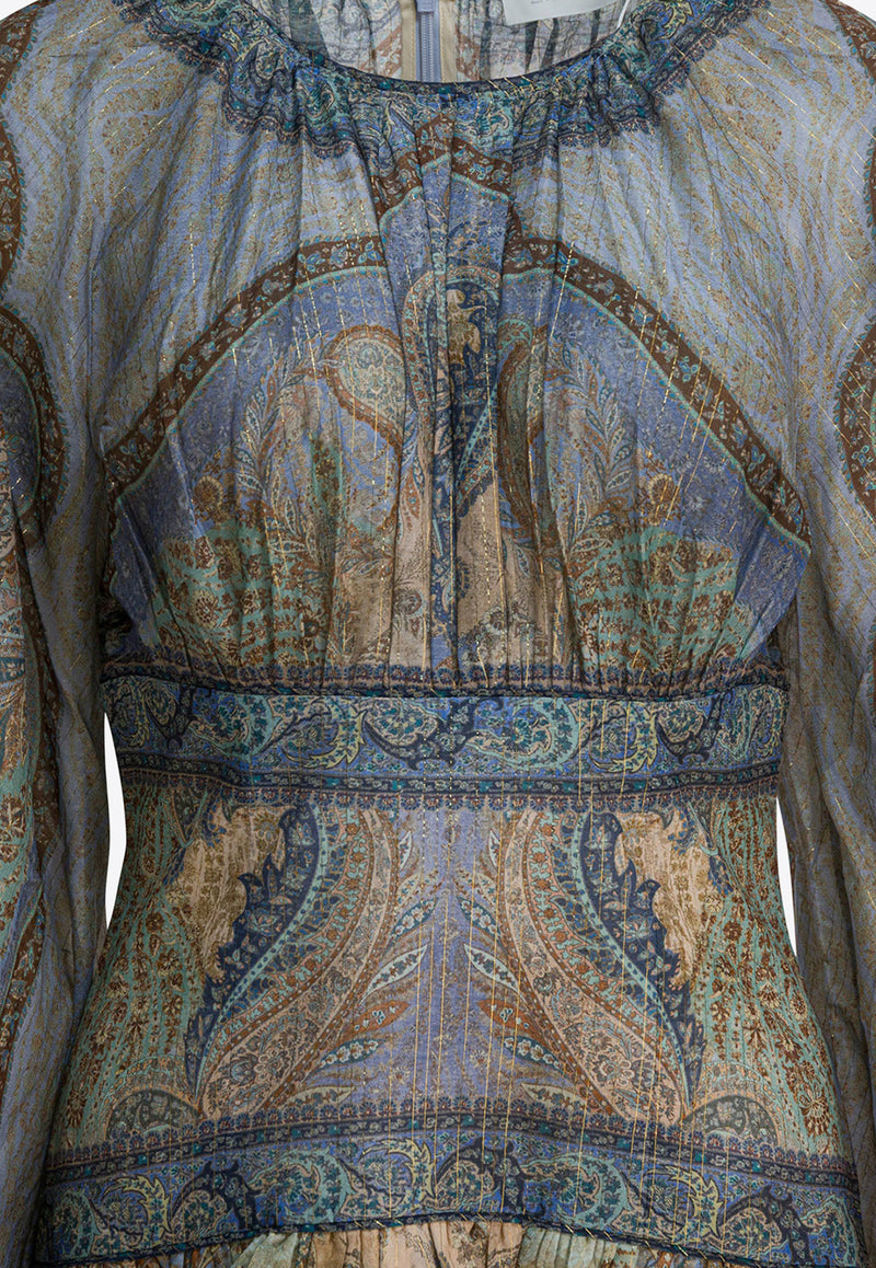 Zimmermann Wanderlust Printed Mini Dress  Multicolor 5515DRS262TPBL_9f6f3372-7a8f-4896-a80e-841475265ceb