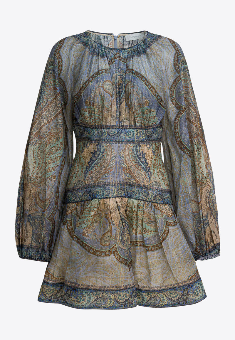 Zimmermann Wanderlust Printed Mini Dress  Multicolor 5515DRS262TPBL_9f6f3372-7a8f-4896-a80e-841475265ceb