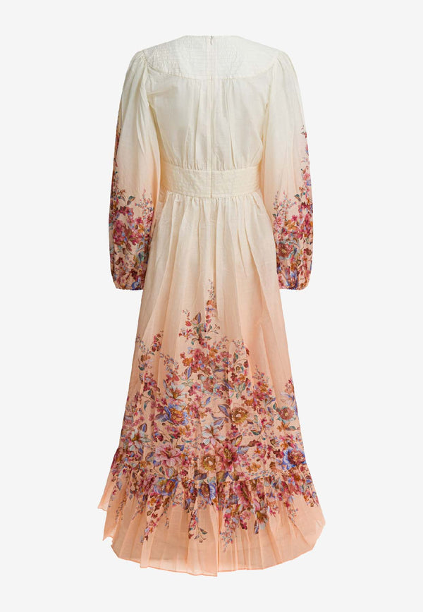 Zimmermann Awaken Floral Midi Dress Multicolor 6875DRS261IVF_58717a7d-6b70-41bc-8226-c7c43fa4a9bf